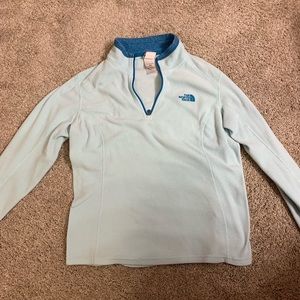 Baby Blue North Face Pullover Quarter zip